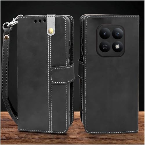 Image of Excelsior Flip Cover for Xiaomi Redmi Note 15, Poco M8 | Premium PU Leather | 360 Degree Protection (Black)