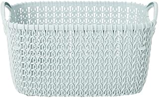 CURVER Basket Knit Rectangular 3L, Misty Blue, 20.5 x 17.5 x 14 cm