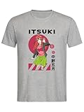 WPDJOCJH Las Quintillizas Itsuki Anime Unisex Men'sT-Shirt Grey XL