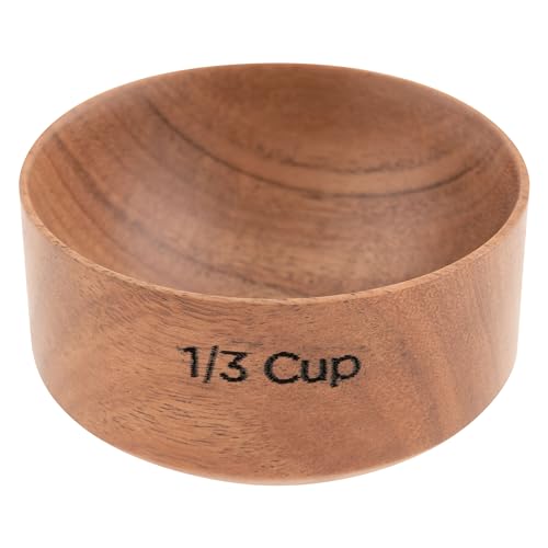 Karma, Set de 4 Vasos Medidores de Madera de Acacia miniatura 4