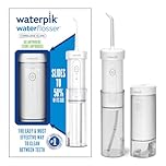 Waterpik Cordless Slide Water Flosser, Electric Dental Flosser, Rechargeable Dental Plaque Removal Tool, Clean Between Teeth, Oral Irrigator, Ideal for Travel or Small Bathrooms, White, WF-16