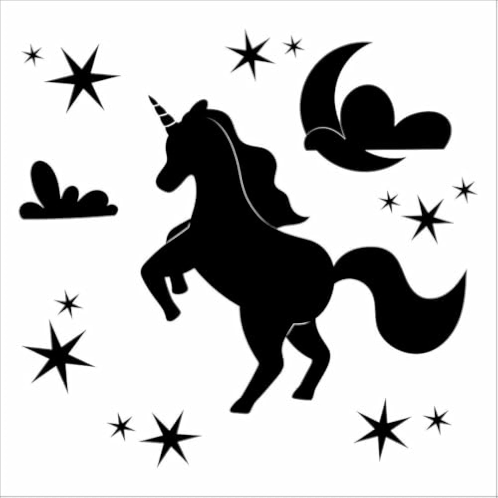 Unicorn & Stars Printed Wall Sticker for Decoration