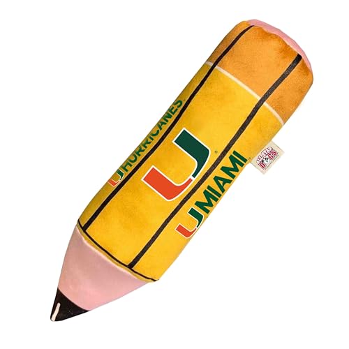 All Star Dogs Miami Hurricanes Plush Dog Toy with Squeaker