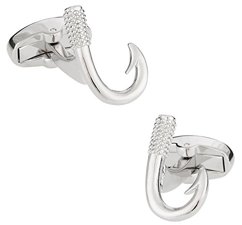 Cuff-Daddy Fish Hook Cufflinks Fishing Fisherman with Presentation Boxwith Presentation Box