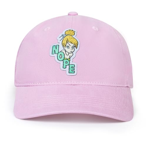 Casquette Tink Disney adulte brodée Fée Clochette Nope ajustable noire