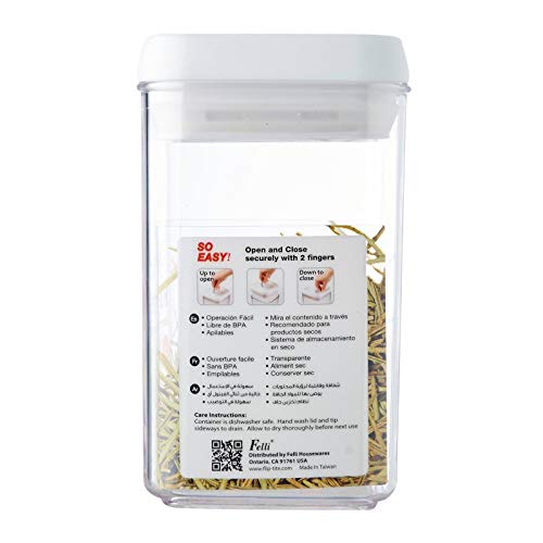 Mini Pote para Mantimentos Hermético Bono Home de Acrílico Flip Tite 400 ml