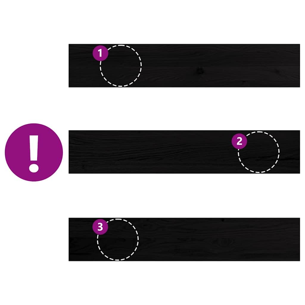 Homgoday Davanzali della finestra 2 pezzi in legno massello rovere marrone scuro copertura per davanzale della finestra, piastra posteriore antipolvere, impermeabile e facile da pulire, 80 x 15 x 2