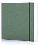 Hardcover Sketchbook for Drawing, Watercolor Sketchbook Square Book with 200 GSM Thick Drawing Paper, 192 Pages/96 Sheets Sketch Pad for Adults and Kids, Art Journal for Beginners Artists, Green