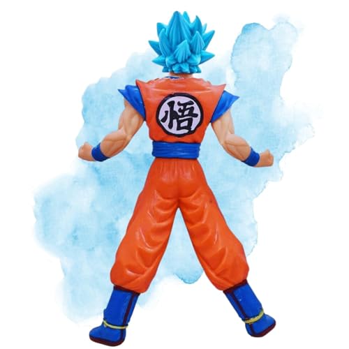 Image of Awestuffs Gokuu Blue Super Saiyan Large Action Figure Limited Edition Manga Toy Collectible