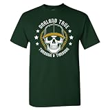 Oakland True Through & Through Men's Skull T-Shirt for Oakland Fans (Forest Green Shirt,L)