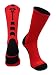 Midline Lacrosse Logo Crew Socks (Red/Black, Small)