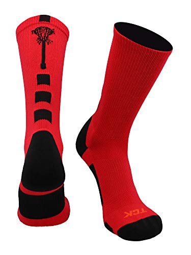 Image of TCK Lacrosse Socks Midline Lacrosse Stick Logo Crew Socks Men Boys Girls Women
