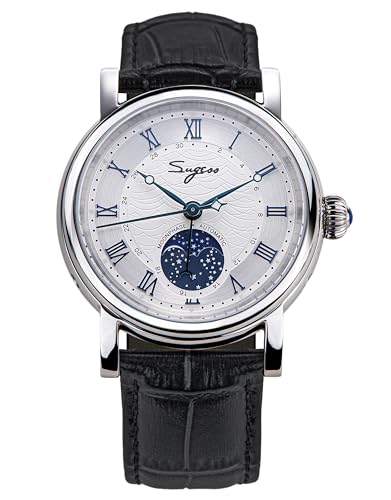 Sugess MoonPhase Master 40mm SU2108SZ ST2108 High Beat 28,800 Bph Automatic Mechanical Mens Wrist Watch Seagull 1963