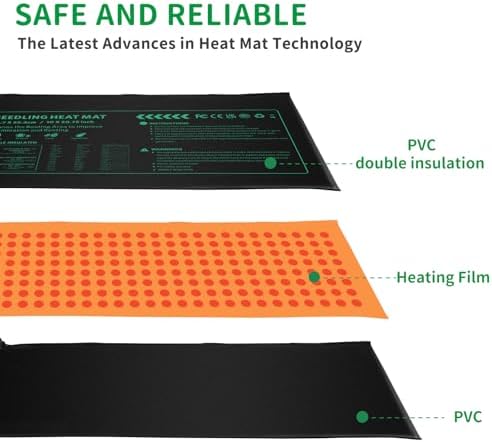 20W Thermal Starter Mat 10"x20" Waterproof Indoor Plants Gardening Hydroponics Greenhouse - View 5