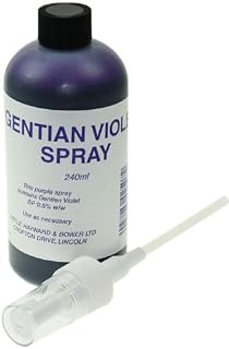 Battles NON-stick injuries Violet Spray 240 ml-Purple Spray containing 0.5% Gentian of Purple For an Application on the smaller wounds