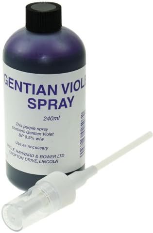 Battles NON-stick injuries Violet Spray 240 ml-Purple Spray containing 0.5% Gentian of Purple For an Application on the smaller wounds