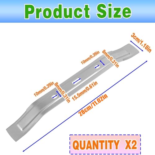 2-pack 28cm robotmaaierbladen compatibel met Stihl robotmaaiers RMI Viking MI 632 PC 632 P 632 C iMow robotmaaierbladen, roestvrijstalen vervangingsmessen - Afbeelding 3