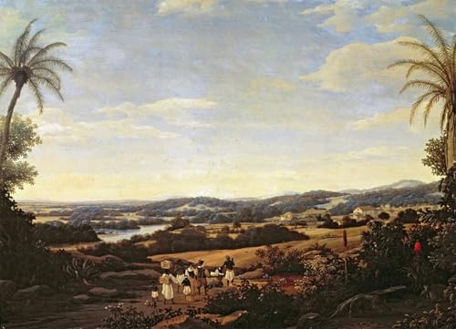 Lienzo de paisaje colonial brasileño para solucionar paredes vacías en dormitorios