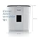Dahle PaperSAFE PS 120 Aktenvernichter (8 Blatt, Sicherheitsstufe P4, Partikelschnitt, öl- und wartungsfrei, 12 Liter) grau