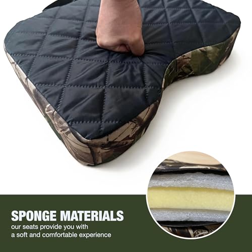 Image of Hunting Seat Cushion,Thickening Lightweight Pad, Waterproof Oxford Cloth & High-Density Sponge, Portable for Hunting, Camping, Stadium