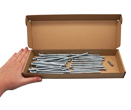 SKIR’CO (40 Stück) Verzinkte 7,5 x 112 mm Betonschrauben, Senkkopf, Mauerwerk Schrauben, Rahmen Befestigungsschraube
