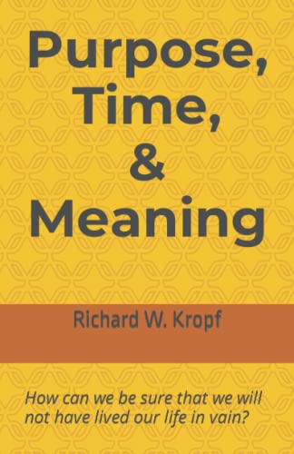 Purpose, Time, and Meaning: How can we be sure that we will not have lived our life in vain?