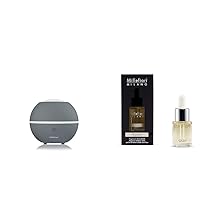 Millefiori Diffusore Ad Ultrasuoni Hydro Sfera, Grigio & Idrosolubile, da Utilizzare con Diffusore di Fragranza per Ambiente ad Ultrasuoni Hydro, White Musk, 15 ml