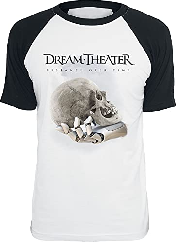 Dream Theater Distance Over Time Homme T-Shirt Manches Courtes Blanc/Noir XXL