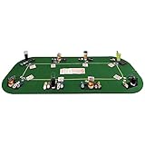 79 x 36 Inch Foldable Poker Table Top, Rectangular Poker Table Topper Green Felt with Chips Tray & Cup Holders, Professional Texas Hold’em Poker Table Mat with Carrying Bag for Card Casino Games
