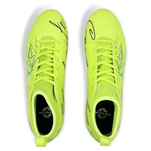 Image of Nivia Carbonite 7.0 pro Football Studs for Men, PVC Synthetic Leather Upper, High Shear Strength TPU Sole, Knitted Collar Rib