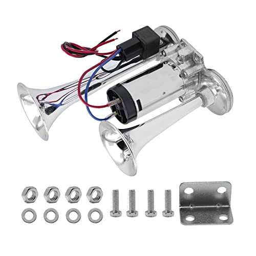 600Db Super Loud Car Electric Horn 12V Dual Trumpets Air Horn Kit With Compressor Unit For Truck Boat Train Speaker #TOP4