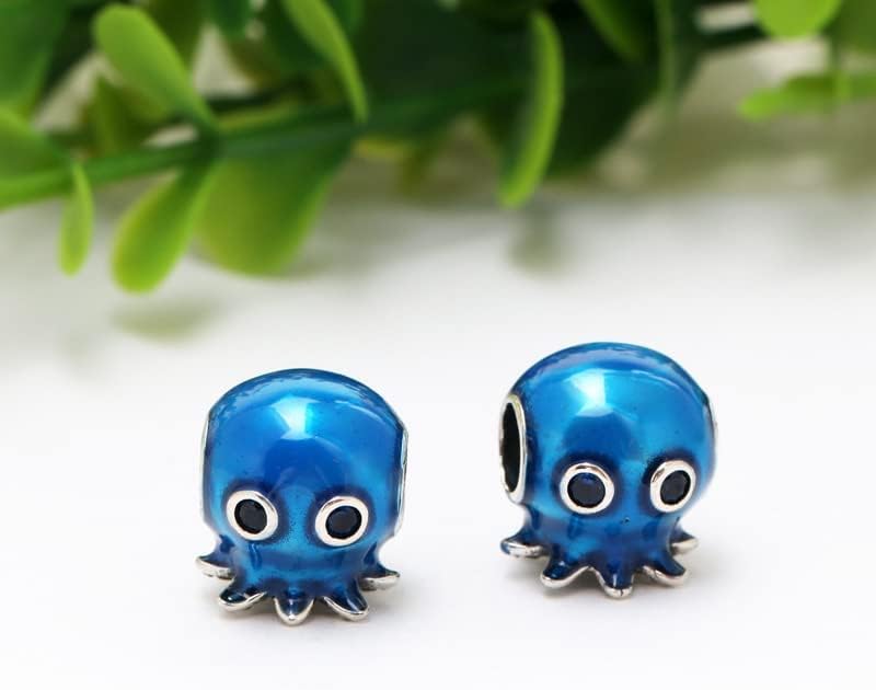 Ocean Bubbles & Waves Octopus Charm 925 Sterling Silver Pendant,Jewelry Beads Gifts for Women Bracelet&Necklace A0100 - Image 6