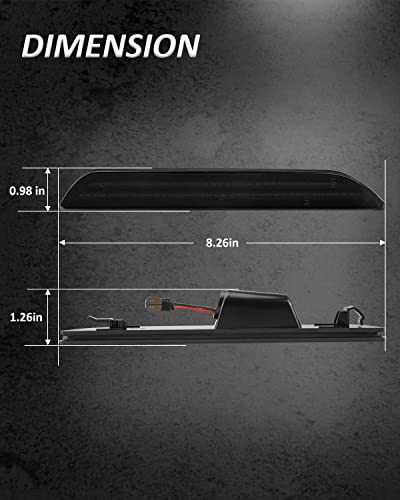Bestview Side Marker Light Assembly, Rear Bumper Side Marker Lamps Reflectors Compatible For Ford Mustang 2015-2022, White Pack Of 2 #TOP4