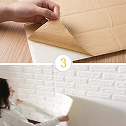 Carta da parati in mattoni 3D, pannelli in schiuma...