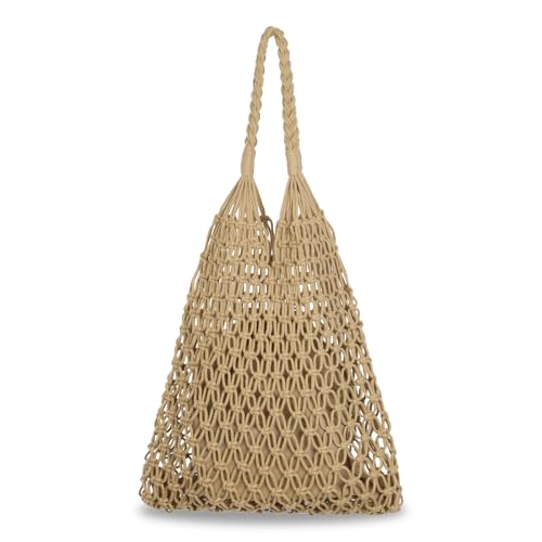 Bolso de playa tejido para mujer bolsa tote de hombro miniatura 1