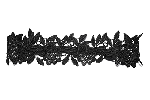 Relandy Jarretière de mariage en dentelle noire Jarretière de mariage florale Jarretière de mariage en dentelle pour les mariées Cover