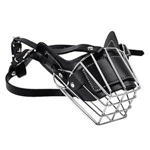 Generisch Maulkorb für Hunde Metallgitter Leder