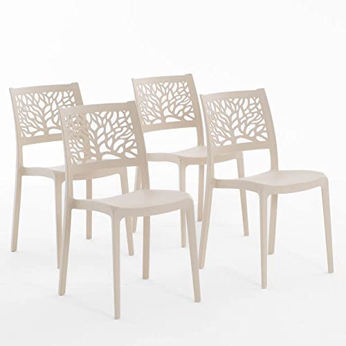 SIEDITI FUORI E DENTRO Sillas Flora de resina