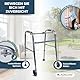 Mobiclinic®, Gehhilfe, Klappbar, Capitel, Höhenverstellbar, Mit Rädern und Rutschfesten Laufflächen, Leichtgewicht, Bis zu 100 kg, Aluminium, Grau