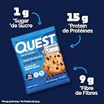 Quest Nutrition Chocolate Chip Protein Cookie, High Protein, High Fibre, Low Sugar, Keto Friendly, 15g Protein, 1g Sugar, 12ct