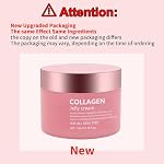 Collagen Jelly Cream - Contains Niacinamide & Freeze Dried Hydrolyzed Collagen -Elasticity & Hydration - Reduce Fine Lines & Dullness - Korean Glass-Shiny Skin Suitable for All Skin Types (3.38 Fl.Oz)