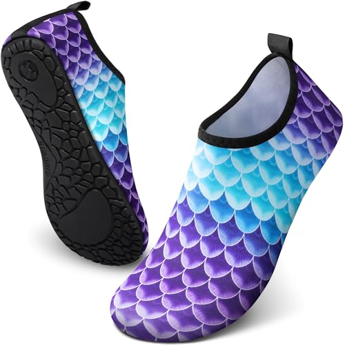 Image of SIMARI Water Shoes for Women Men Swim Aqua Socks Beach Pool Essentials Barefoot Surf River Boat Kayak Sea Yoga Sand Exercise Sport Accessories Breathable Quick-Dry Adult Youth Kid Size SWS001