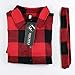 FANCYINN Women Long Sleeve Plaid Pattern Tunic Tops Shirt Casual Spring Dress Red M