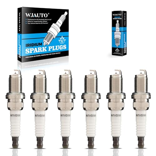 WJAUTO Iridium Spark Plugs 6 Pack, Pre-Gapped Sparkplugs