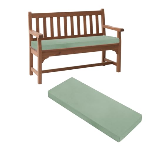 Cuscino antiscivolo per panca da esterni e interni, 170 x 45 x 5 cm, per dondolo da giardino e patio a 14 posti, comodo cuscino verde per cucina e mobili da esterno