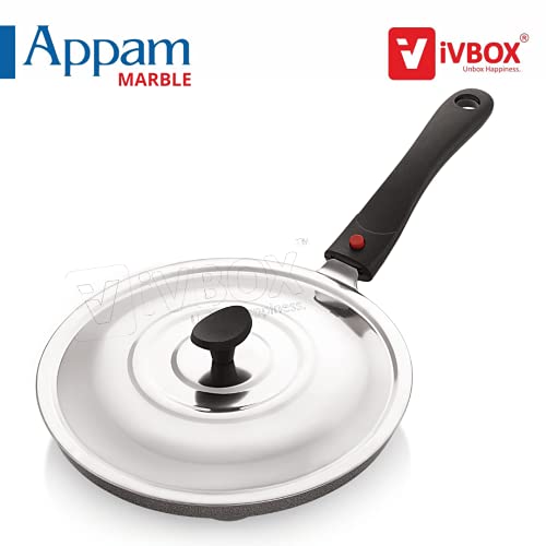 Image of ivbox Max-Eco Appa Patra Heavy-Base Non Stick 12-Cavity Appam Maker Pan (Grey)