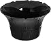 CFS 693103 Petal Mist Polycarbonate Bell Bowl, 3.4-Quart Capacity, 9-3/4" Diameter x 5.62" Height, Black (Case of 4)