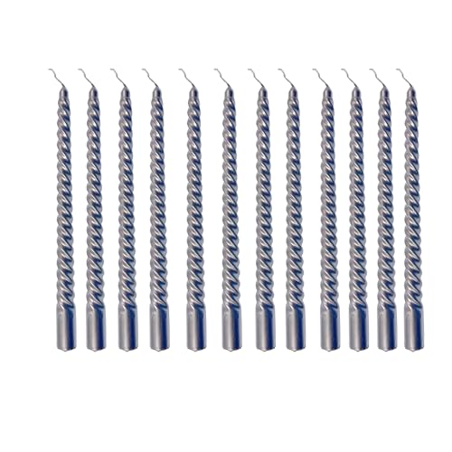 Cadzyre kerzenset – 12 stabkerzen Silber，44g/Stück,...