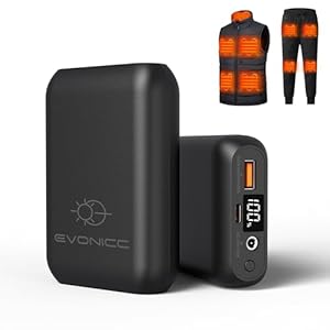 7.4V 16000mAh Battery Pack for Heated Vest with DC/USB-A/USB-C Ports, Portable Rechargeable Power Bank with LED Display, Heated Vest Battery Pack for ORORO Venustas Heated Vest, Jacket, Pants