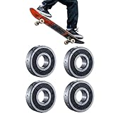 KASHUNUO 608 Ball Bearing for Skateboard: 20 Pcs 8x22x7mm 2RS Double Rubber Sealed Bearing Steel Ball Roller Bearings - for Skateboard Enthusiasts Maintaining Longboard Wheels.